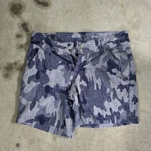 Columbia Gray Cargo Shorts with Camouflage Design